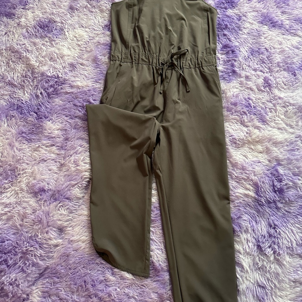 Simply Vera Vera Wang Olive Green Drawstring Jumpsuit